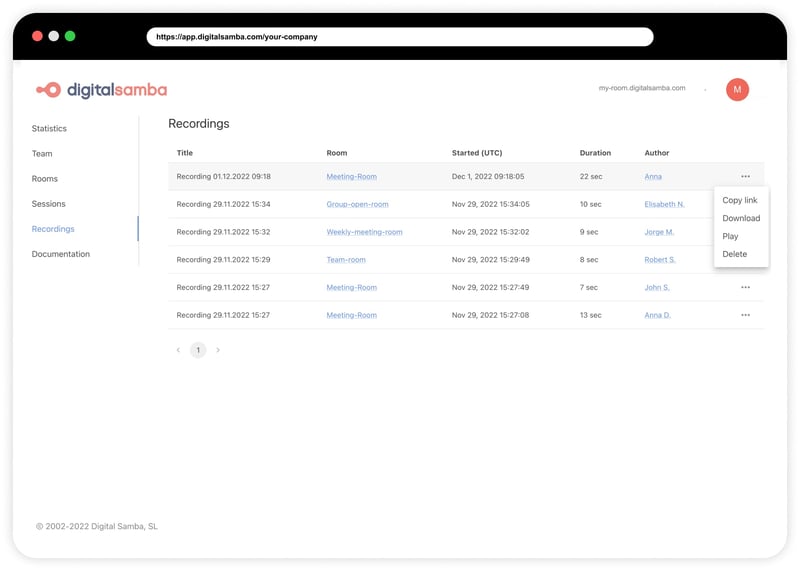 Digital Samba Embedded Meetings videoconferencing API & Video SDK 2-min